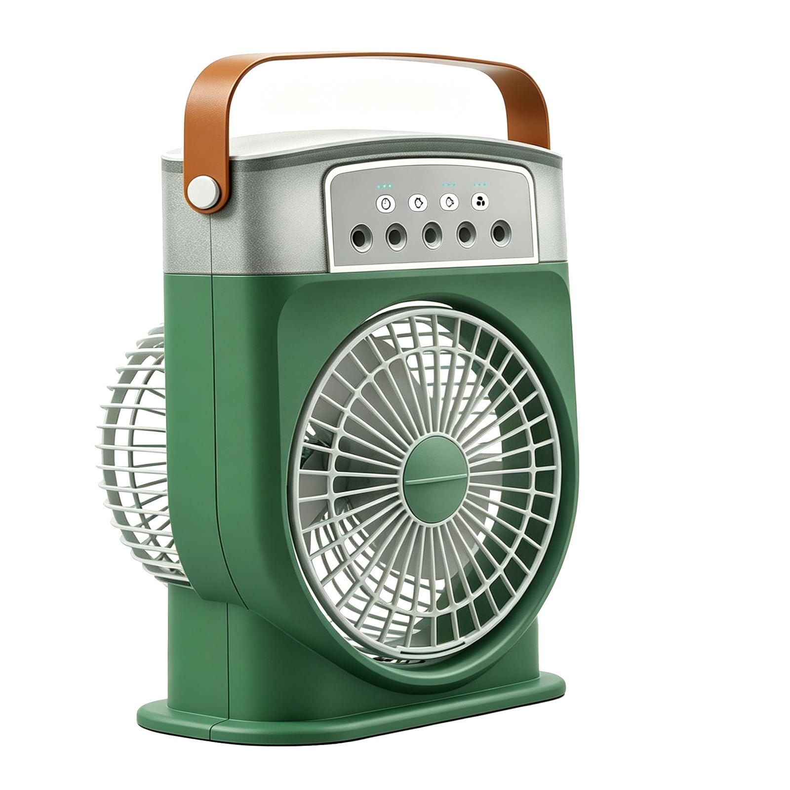 Ventilateur Brumisateur Portable Rechargeable Green | Réservoir D’Eau 600mL, Refroidissement À 3 Vitesses, Design Alimenté Par Batterie, Pour Camping Extérieur Maison Bureau