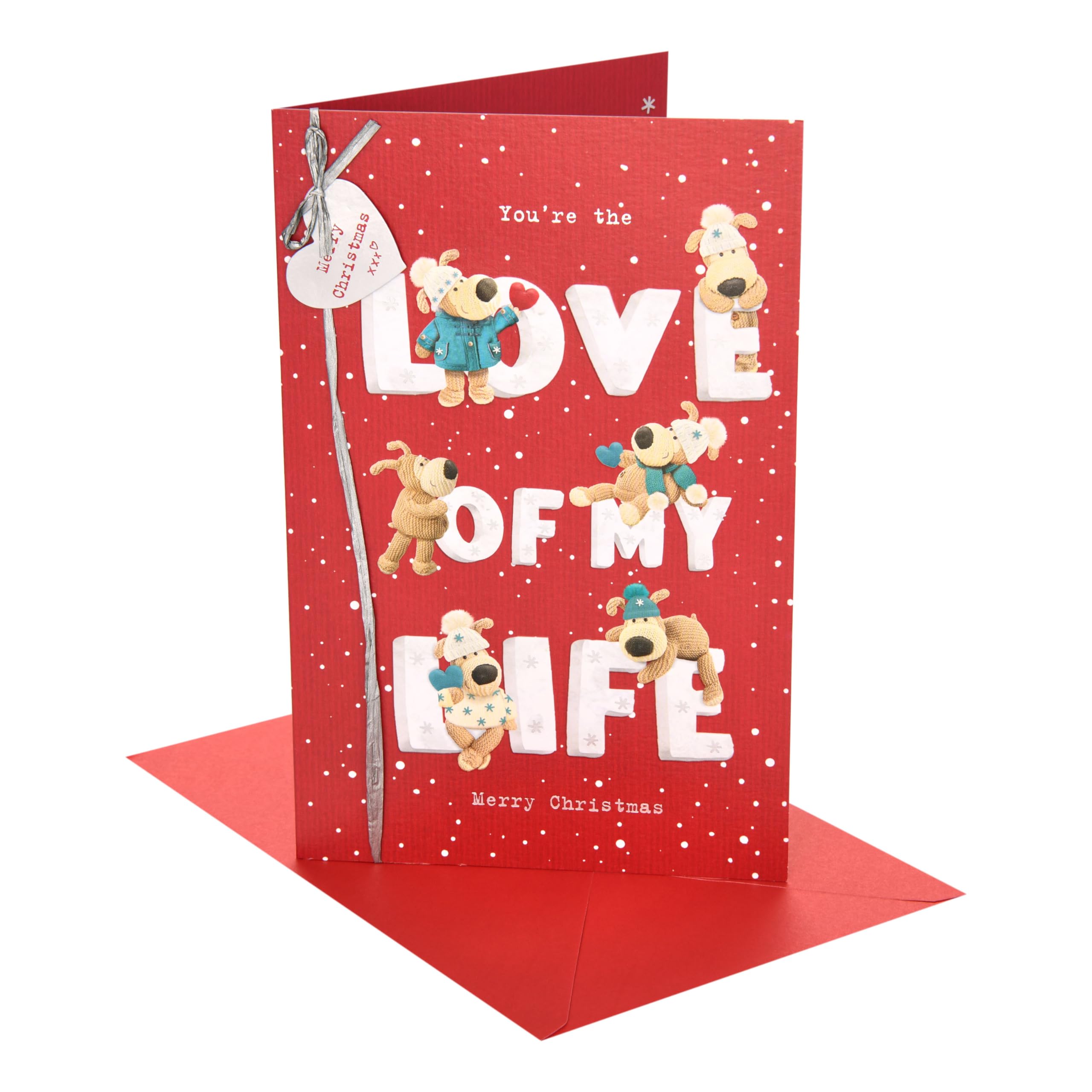 Boofle | Christmas Card for The One I Love | Xmas Presents | Her/Him | Cute Design | With Envelope | 25.4 x 16.5 cm