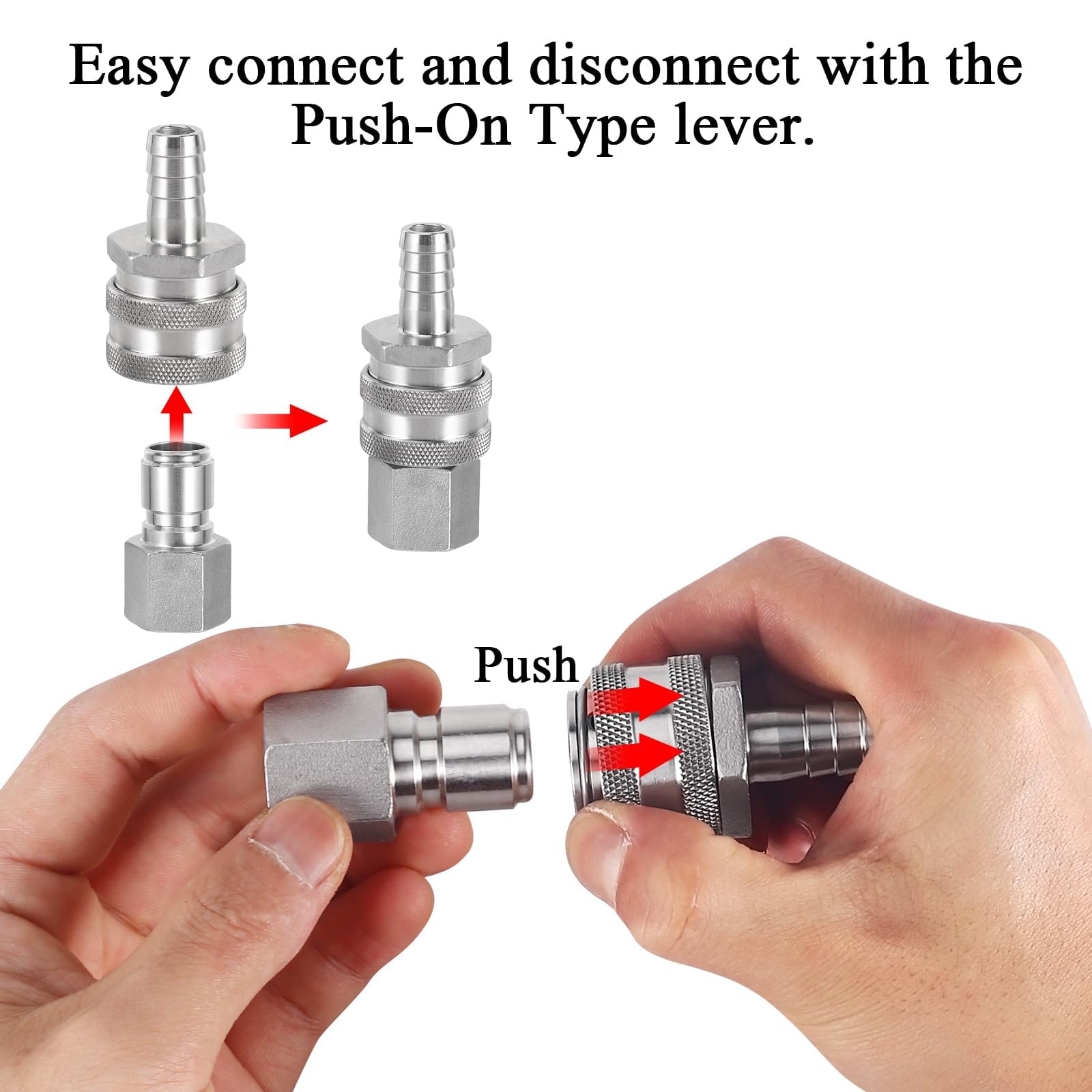 2 Adaptateurs Rapides Inox Pour Paintball PCP - Connecteur Femelle 1/8 NPT - Neufs