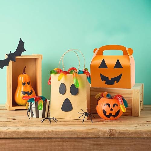 Miniatura 26 de Paquete de 30 cajas de regalo de fiesta negras, cajas de regalo, cajas de regalo de papel a dos aguas con asas. Perfecto para cumpleaños, baby Negro