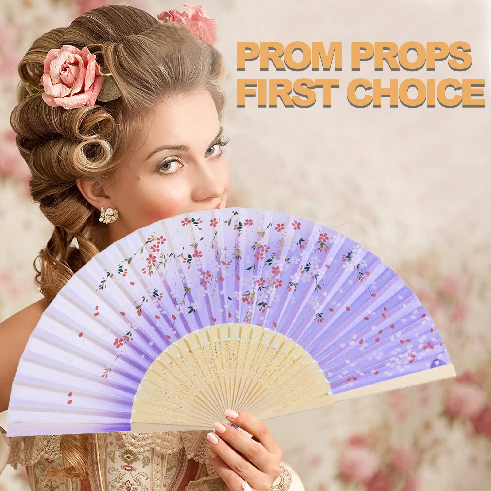 4 Ventagli Pieghevoli Stile Cinese - In Bambù E Tessuto, Con Nappe, Perfetti Per Decorazione O Uso - Foto 10