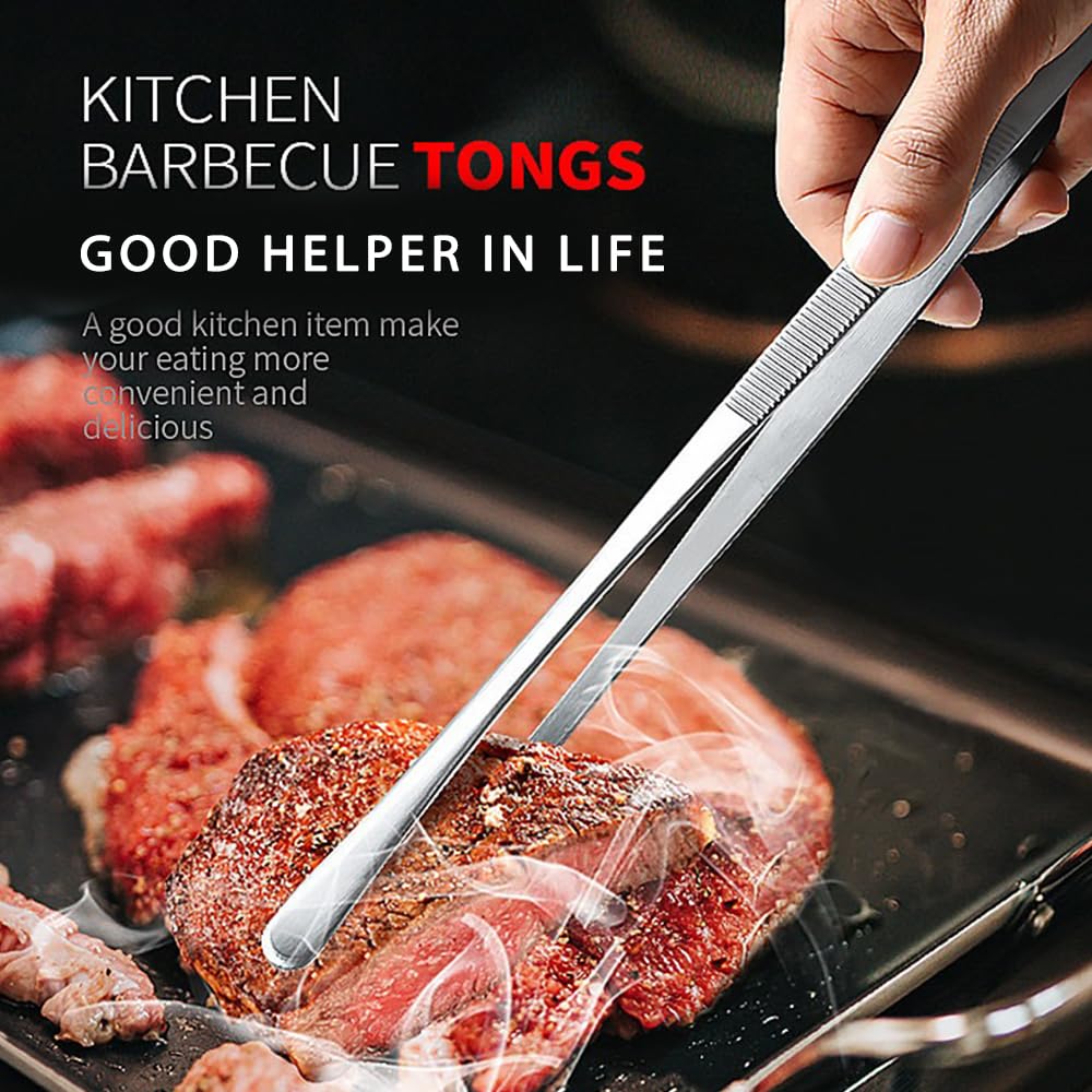 Pinze cucina set 5 pezzi acciaio inox 16 cm utensili professionali per decorazioni alimentari cottura sicura e precisa per casa ristorante