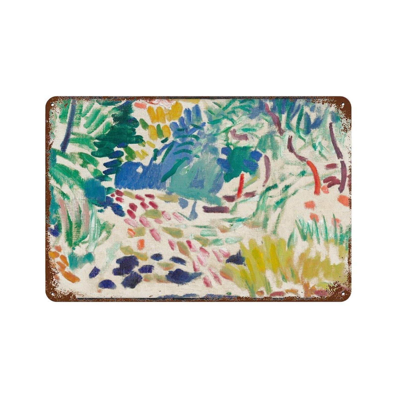 xiaoxiaoshen Landscape at Collioure by Henri Matisse Wall Decor Art Metal Tin Poster Modern Home Decor Art Home Bar Shop Decorations Vintage Sign 20x30cm