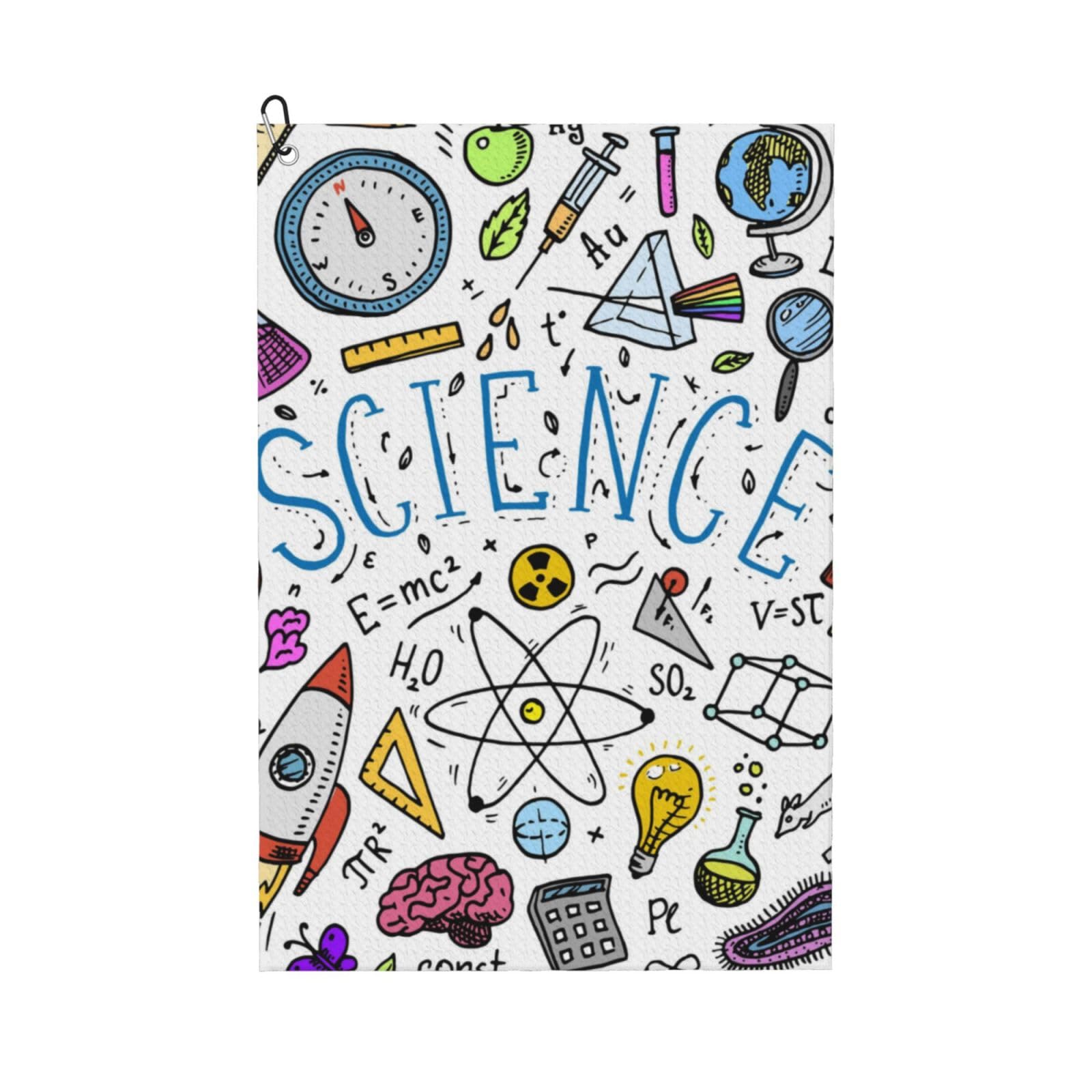 Hnnkloy Science, 16x24 in Portable Waffle Golf Towels with Carabiner Clip for Golf Bag