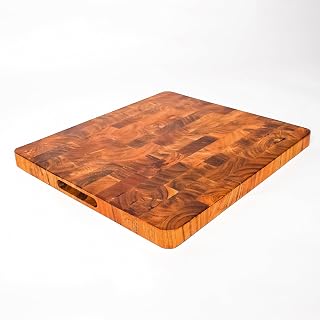 Premium Handmade End Grain Wood Cutting Board, 16"x14"x1" Butcher Block, Perfect for Gift, Kitchen, with handles, christmas, new year, thanksgiving