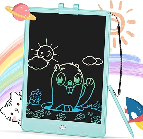 Skipsoul Tableta de escritura LCD, almohadilla de dibujo colorida de 10 pulgadas, almohadillas de dibujo electrónicas borrables, juguetes educativos