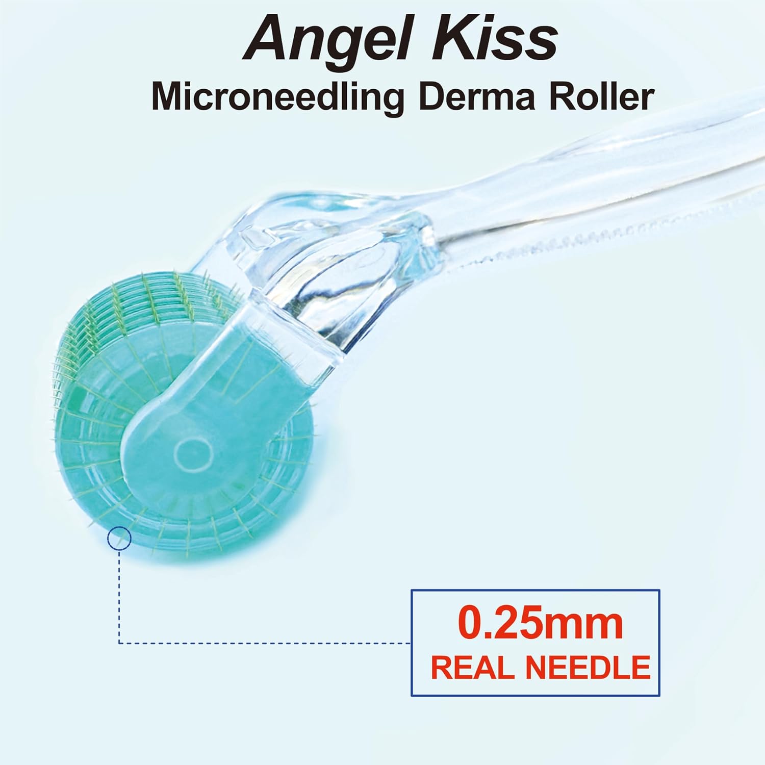 Derma Roller Titanium Real Needle 0.25mm - Angel Kiss 192 Individual Microneedling Roller with Case - Dermal Roller for Face - At Home Facial Skin Roller for Women Men - Image 2