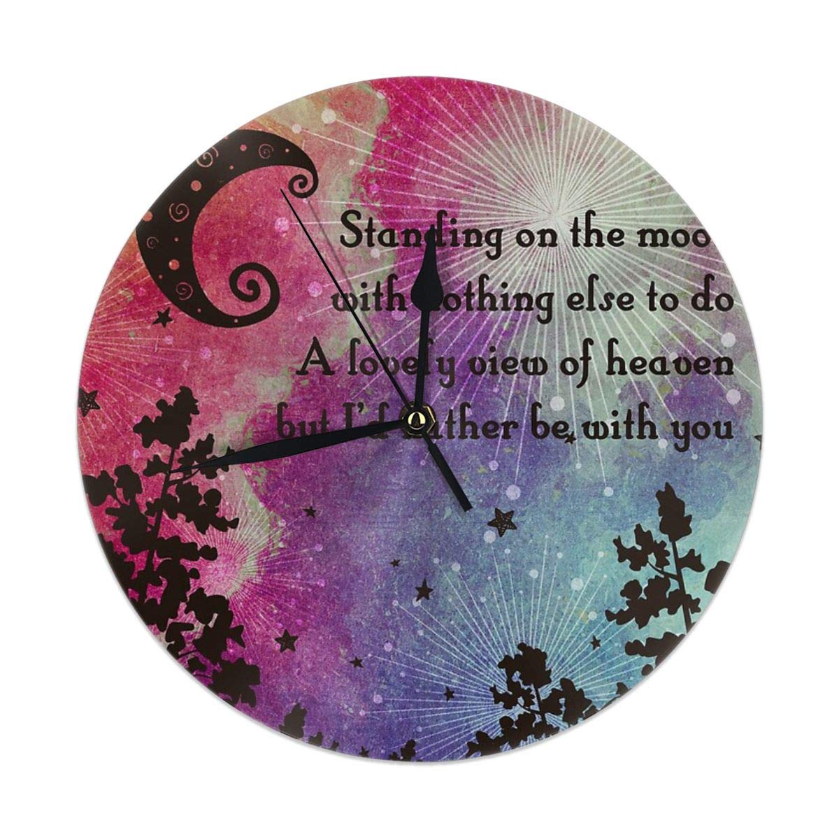 BaboLye Grateful Dead - Standing On The Moon Round Home Decor Wall Clock 9.84inch