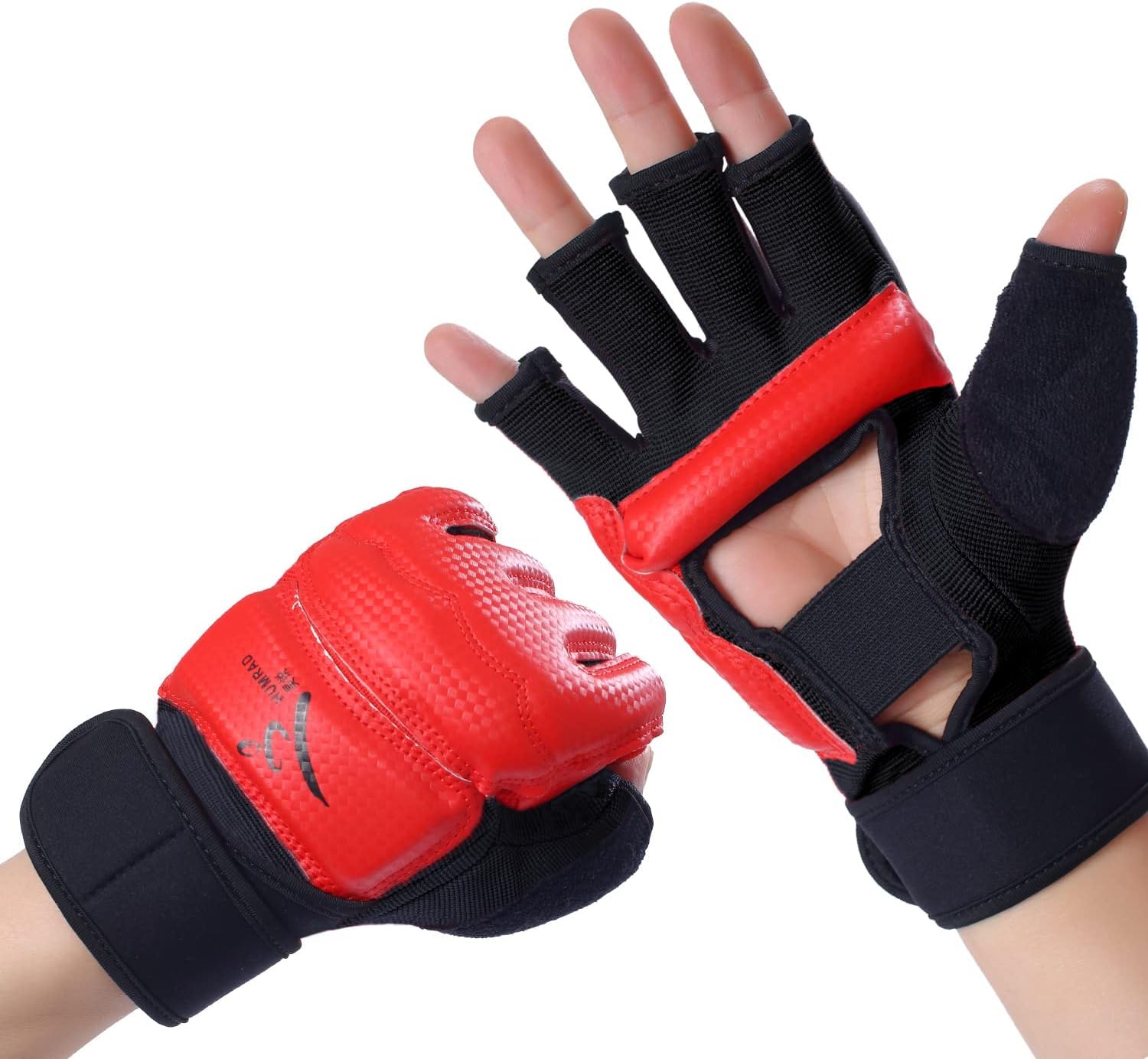 LiMMAX Kickboxing Sparring Gloves TKD Gloves for Men Women Half Finger Boxing Gloves Fighting Gloves Boxing Gloves for Punching Bag Training Gloves