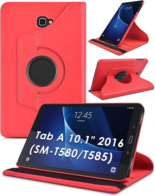 Samsung Galaxy Tab A 10.1 Smart Case,Samsung T585 Leather Case,Samsung Tab A 10 inch Tablet Case,Galaxy T580 Stand Case,360 Degree Rotating Case for Samsung Tab A 10.1 T585 Protective Case