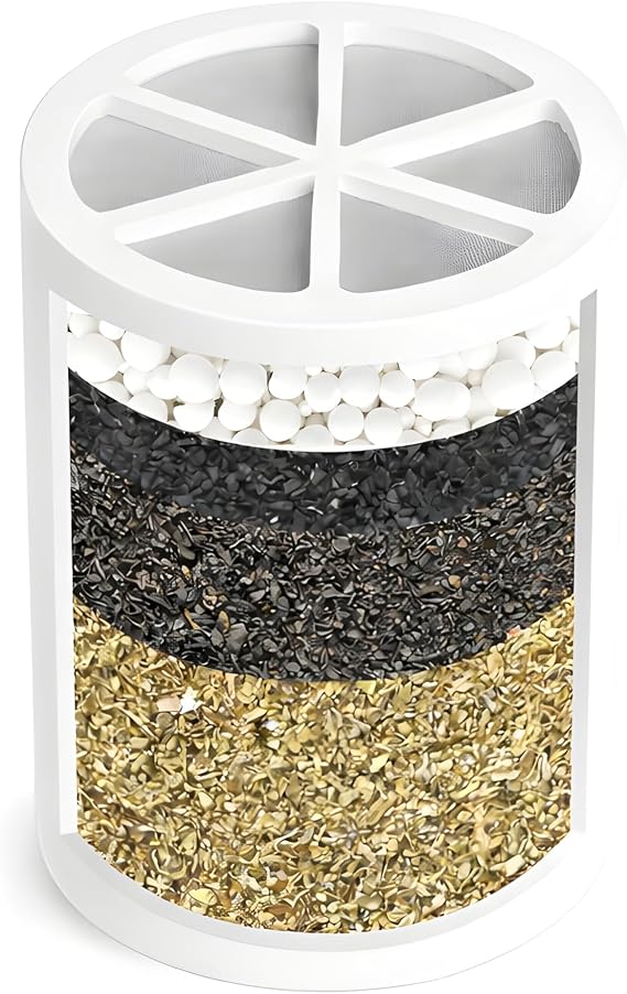 Crystal Quest Shower Filter Replacement Cartridge - Removes Chlorine and Contaminants for Cleaner Water - Durable Eco-Friendly BPA-Free Design - Built in the USA - Fits Crystal Quest Shower Filters