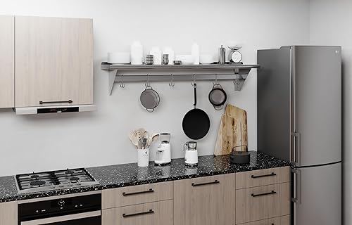 Vista 5 de AmGood Estante para macetas de acero inoxidable de 12 x 60 pulgadas con estante Certificado NSF