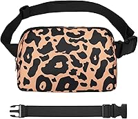 Vista 65 de VOROLO Riñonera para mujeres y hombres, bolsa cruzada, bolsa de cinturón con correa ajustable, Gris claro, Talla única