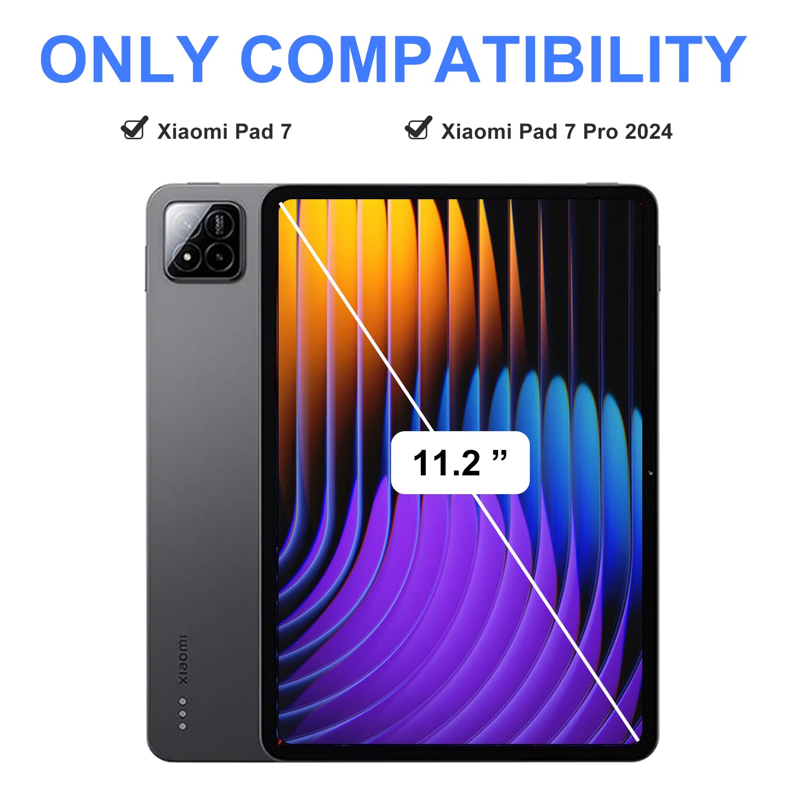 Keyboard Case for Xiaomi Pad 7/ Pad 7 Pro 11.2 Inch, 7 Color