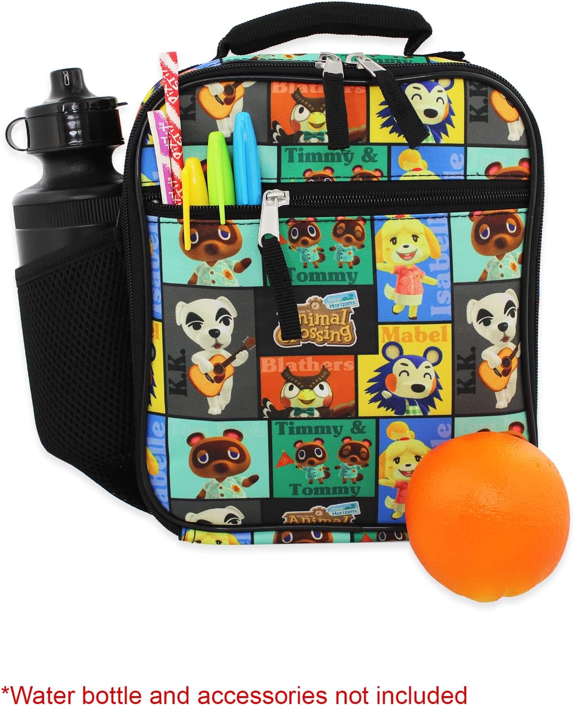 Nintendo Animal Crossing - Kids Insulated Lunch Box - Soft, Lightweight, One Size, Black image 5