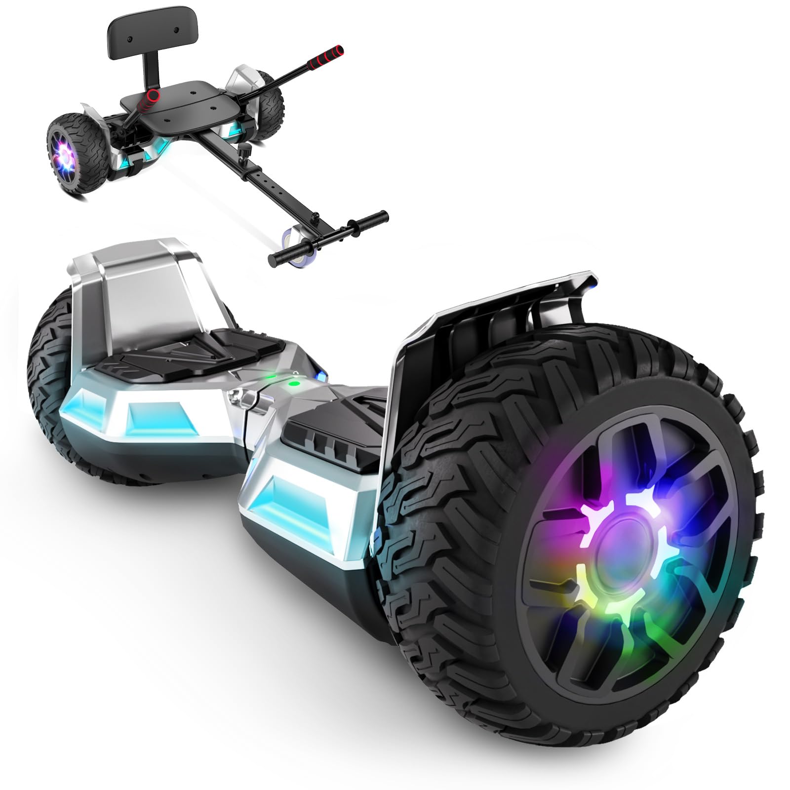 SISIGAD Hoverboard SUV e Kart, con Bluetooth, Hoverboard fuoristrada 8,5" Hummer, il miglior regalo per i bambini