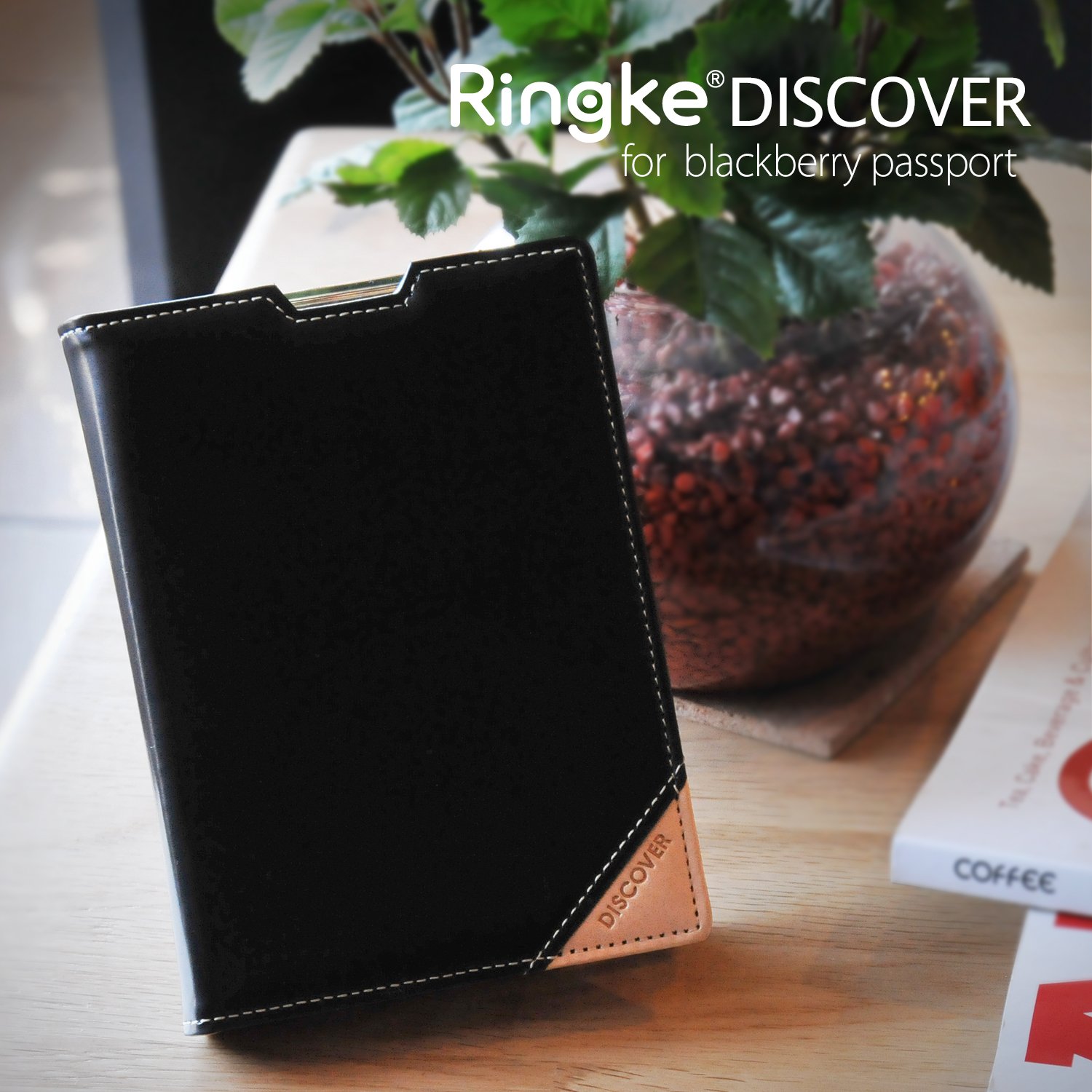 Blackberry Passport Case Ringke DISCOVER Case [Free HD Film][BLACK