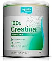 EQUALIV 100% Creatina Monohidratada - Suplemento Alimentar em Pó - Nutrição Muscular - Vegana, Sem Glúten, Sem Açúcares e Adoçantes Artificiais - Lata 300g
