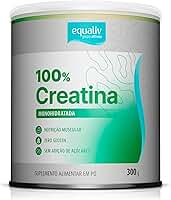 EQUALIV 100% Creatina Monohidratada - Suplemento Alimentar em Pó - Nutrição Muscular - Vegana, Sem Glúten, Sem Açúcares e Adoçantes Artificiais - Lata 300g