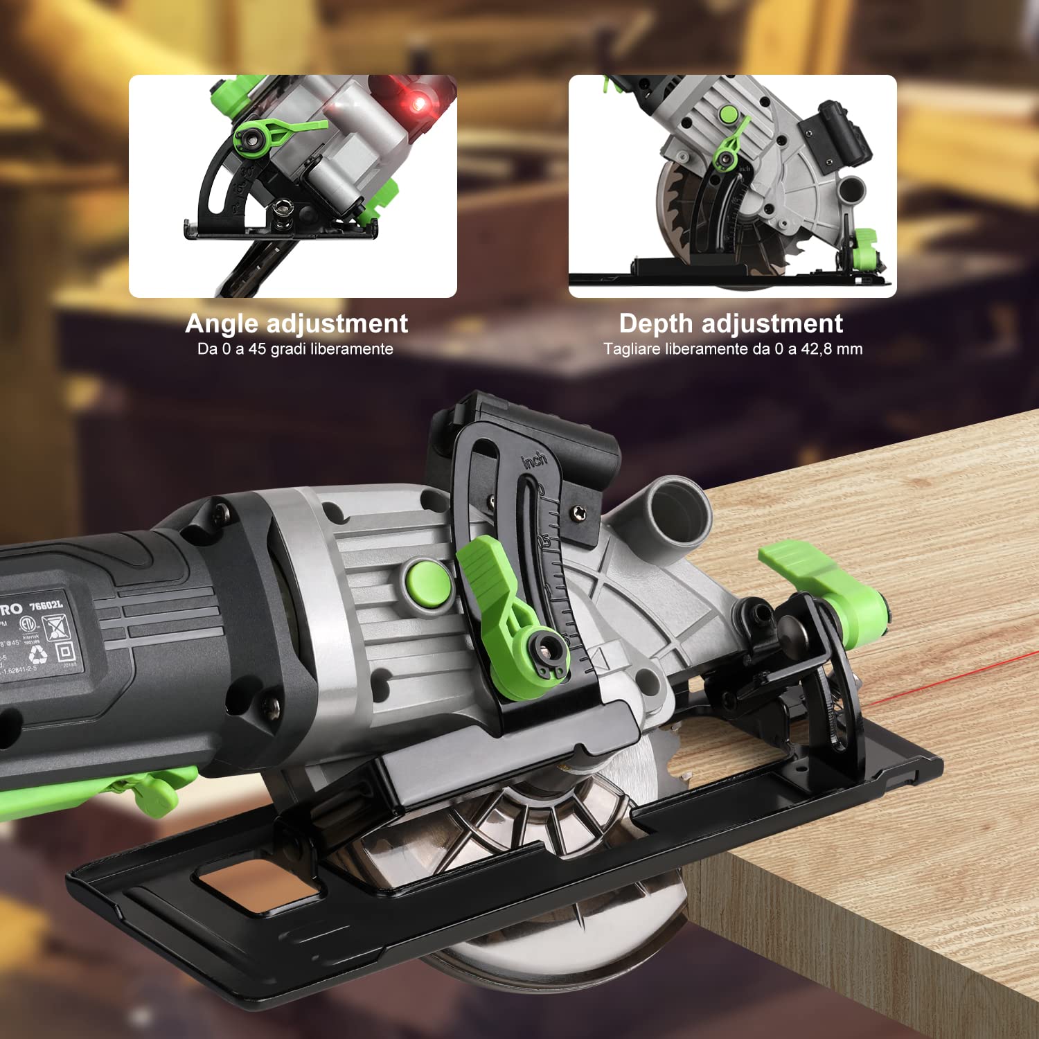 GALAX PRO Circular Saw - 4Amp, Laser Guide -4