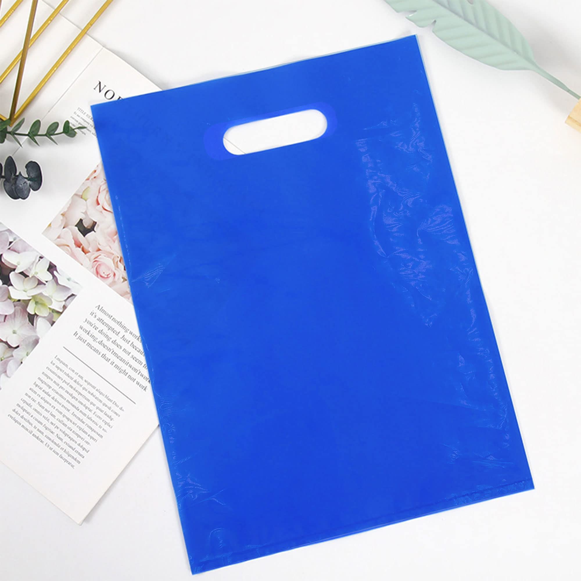 40 Sacchetti Regalo In Plastica Blu 20x28 Cm – Per Feste, Caramelle E Piccoli Regali