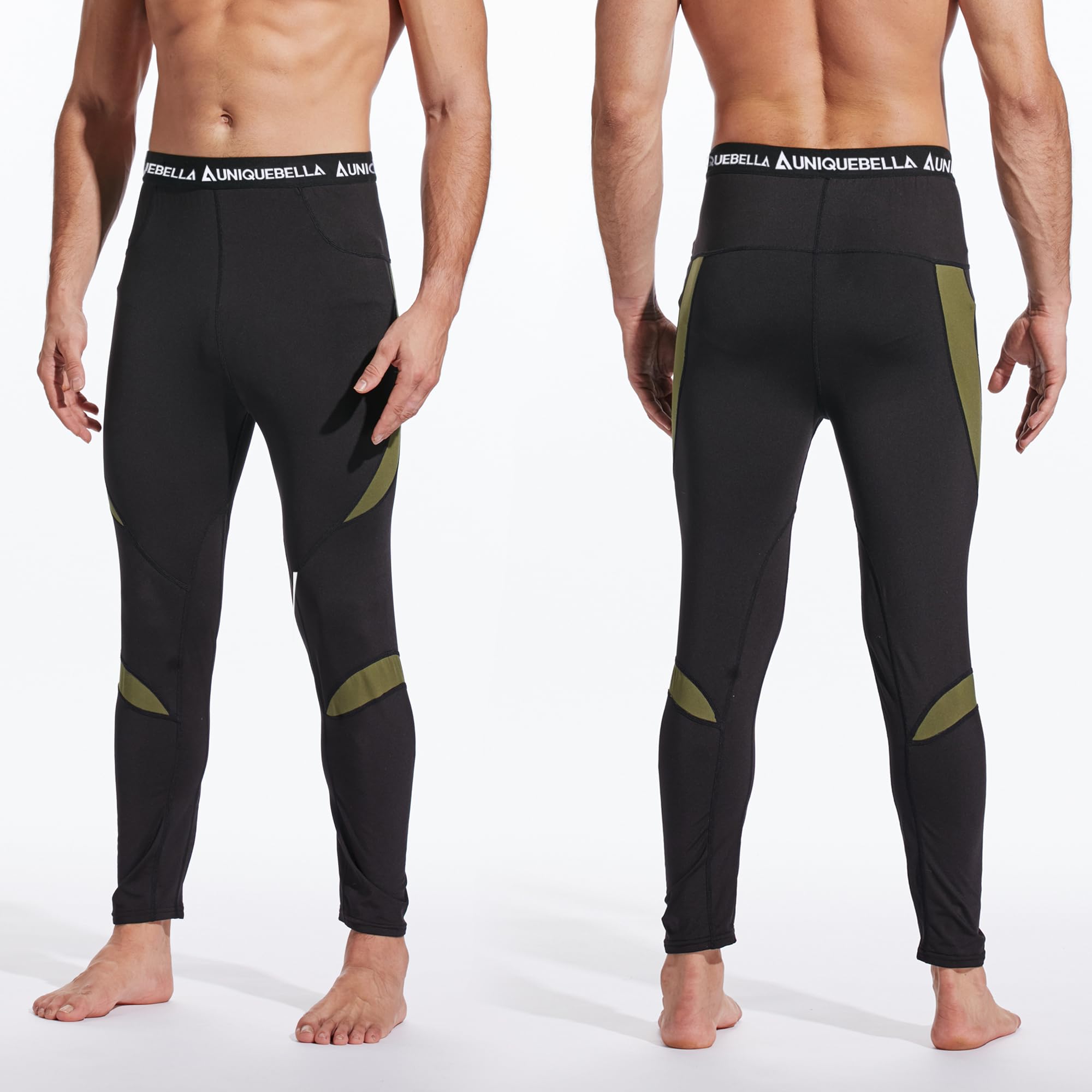 UNIQUEBELLA Thermounterwäsche Unterhose, Funktions Herren Funktionswäsche Skiunterwäsche Winter Suit Ski Thermo-Unterwäsche Thermowäsche Leggings