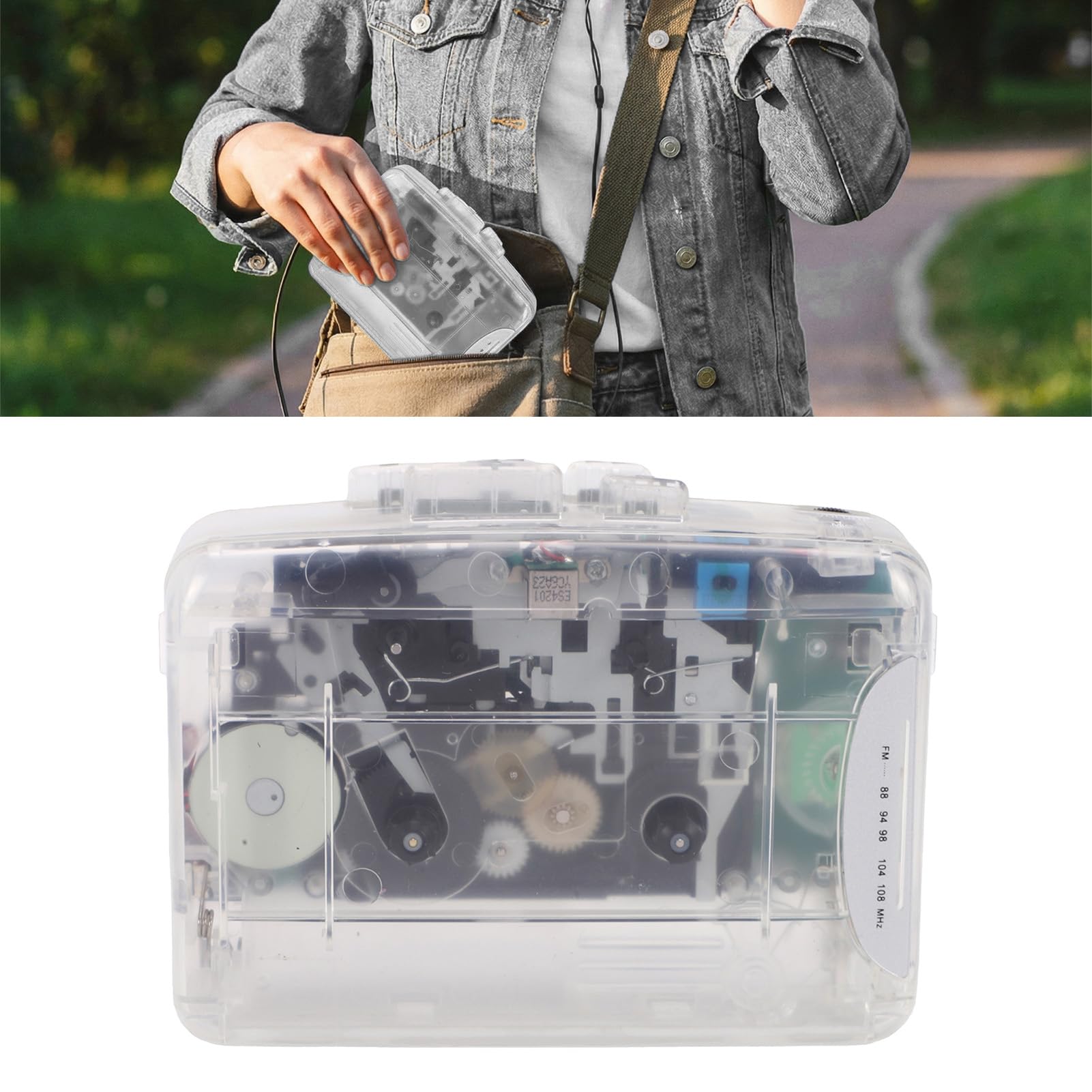 Amazon.co.jp: Sxhlseller 透明なレトロなカセットプレーヤー
