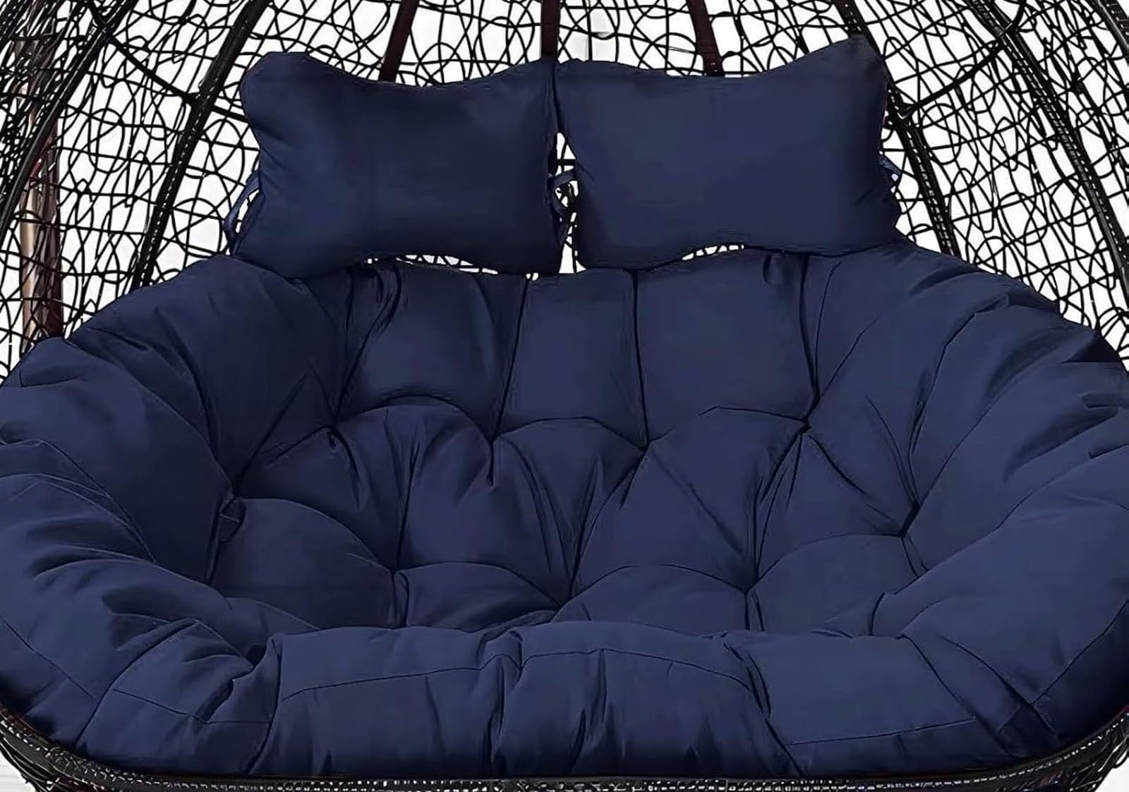 Almohada de repuesto para silla de columpio doble, impermeable y extraíble para 2 plazas, perfecta para patio, jardín y uso al aire libre, T & Sle mejorada