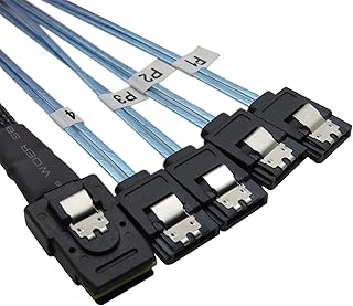 YIWENTEC Mini SAS 36P SFF-8087 to 4 SATA Target Hard Disk Connector Data Cable 0.75m