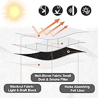 Vista 2 de YELDAN Cortinas abstractas, cortinas opacas de graffiti de 39 pulgadas de largo, juego de 2 paneles de cortinas con aislamiento térmico con ojales