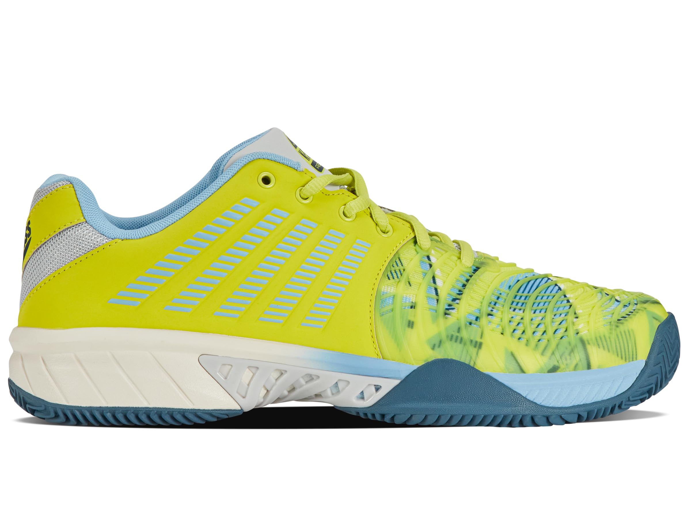 K-Swiss Men's Express Light 3 Padel Shoe, Evening Primrose/Airy Blue/Indian Teal, 11.5 M