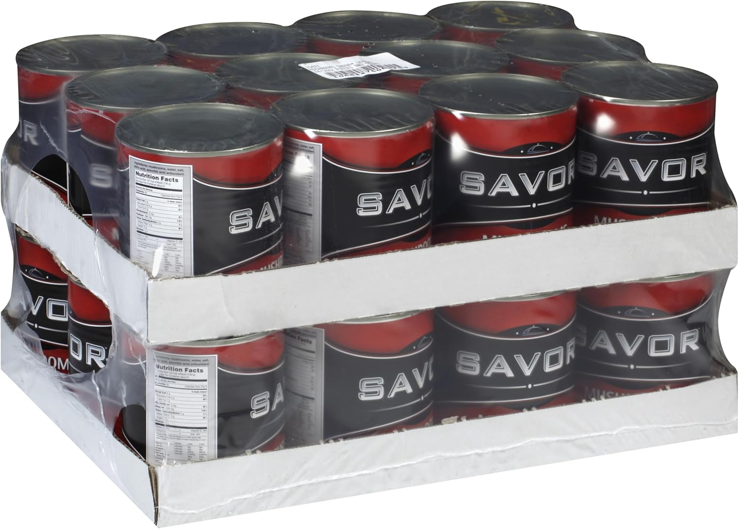 Savor Imports Mushroom Pieces and Stems, 16 Ounce, 24 per Case, Ready to Use, Canned Mushrooms from Netherlands