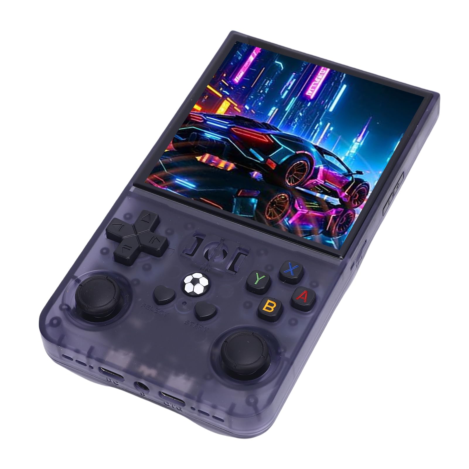 Yinhing Console di Gioco Portatile per Schermo Ad Alta Definizione da 4 Pollici 720x720 Grigio Traslucido Batteria da 4000 MAh Joystick Doppi Dispositivo di Gioco retrò Portatile Include Scheda di