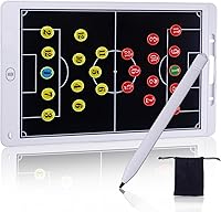 WodGod Magnetic LCD Soccer Coaching Board 16 Inch with Stylus & Magnets - Electronic Tactic Strategy Board for Coaches & Training