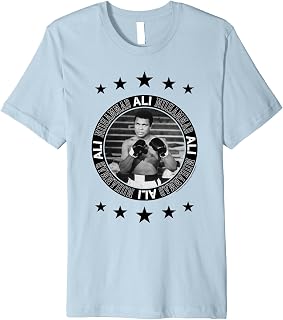 Muhammad Ali - Boxing Stance With Stars Premium T-Shirt