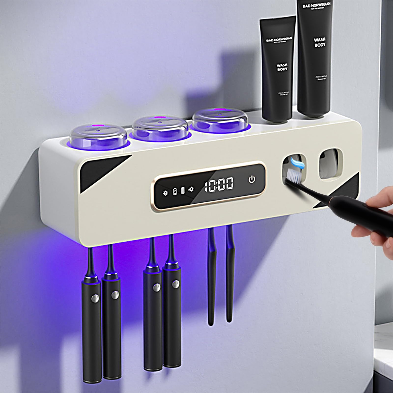 Support de brosse à dents électrique mural pour une salle de bain zen