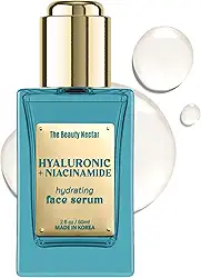 The Beauty Nectar Sérum de ácido hialurônico e niacinamida para rosto – testado por dermatologistas, antienvelhecimento, sérum coreano – ultra hidratante e melhora as linhas finas, rugas e tom de pele