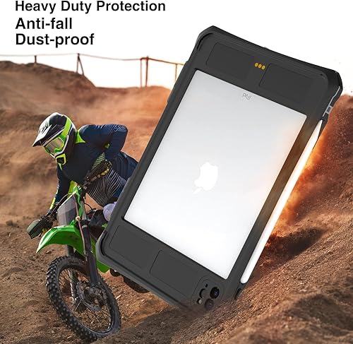 Miniatura 4 de Funda impermeable para iPad Pro de 11 pulgadas 2022202120202018 (4321era), protección militar 360 a prueba de caídas, con soporte de correa,