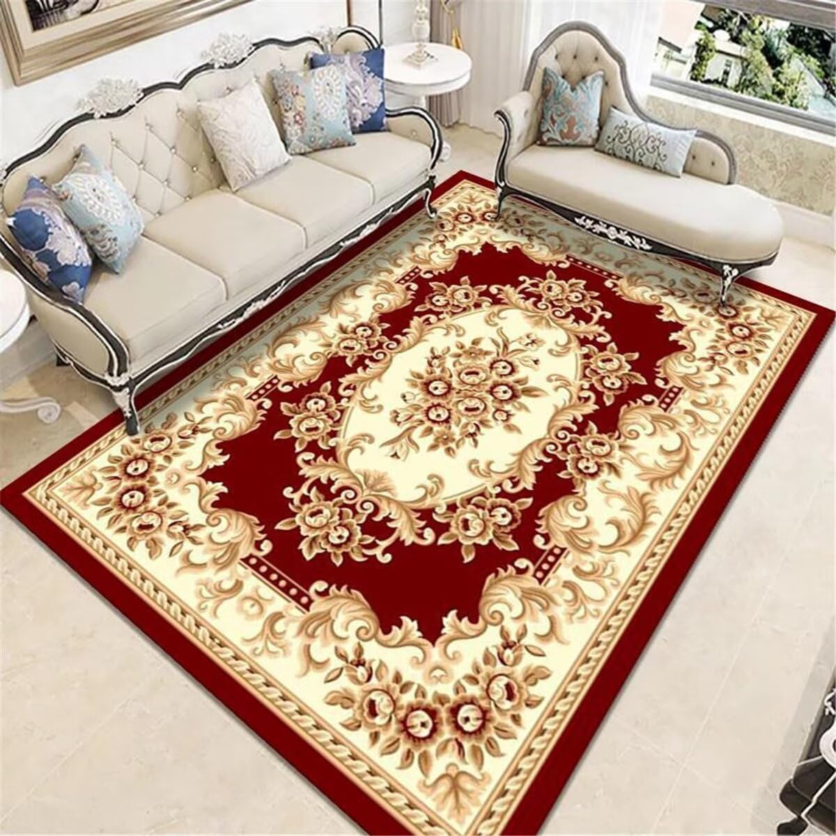 Tapis de restaurant rouge haut de gamme antidérapant 160X200CM