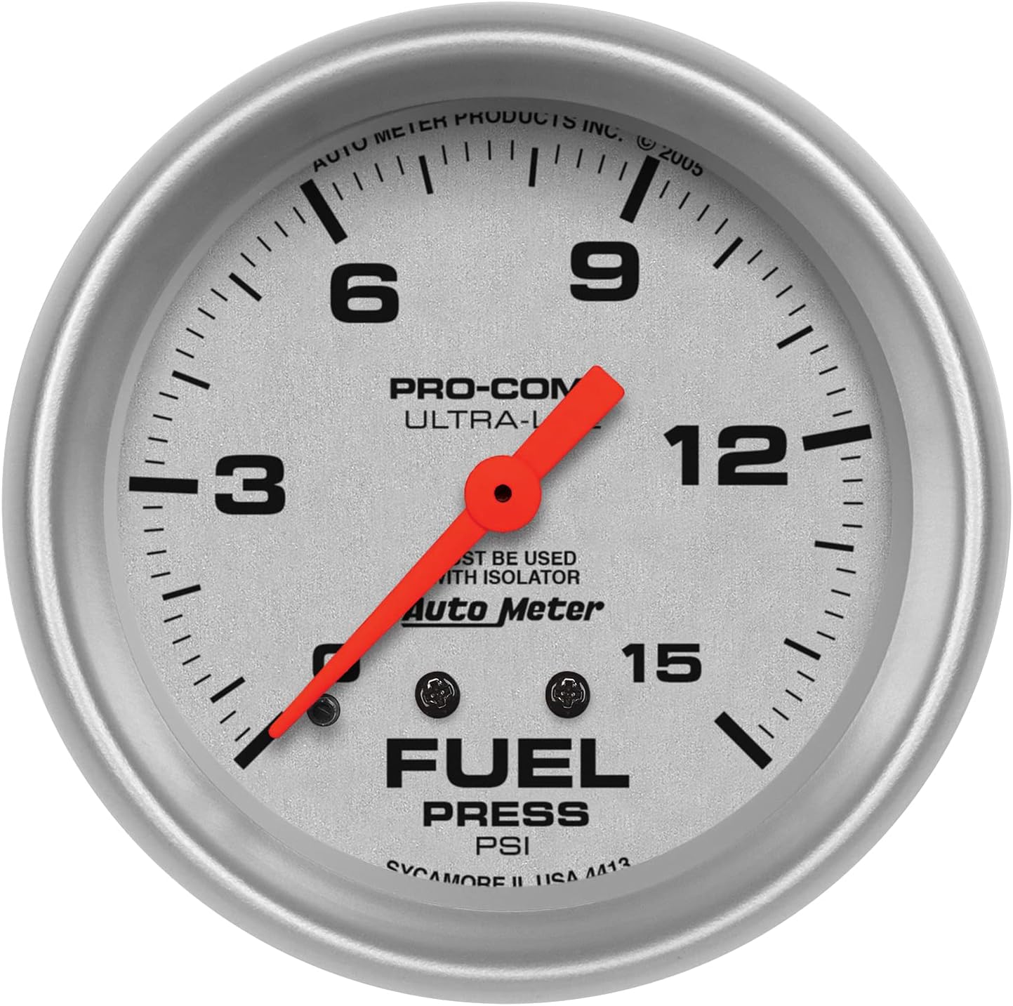 Auto Meter 4413 Ultra-Lite Mechanical Fuel Pressure Gauge