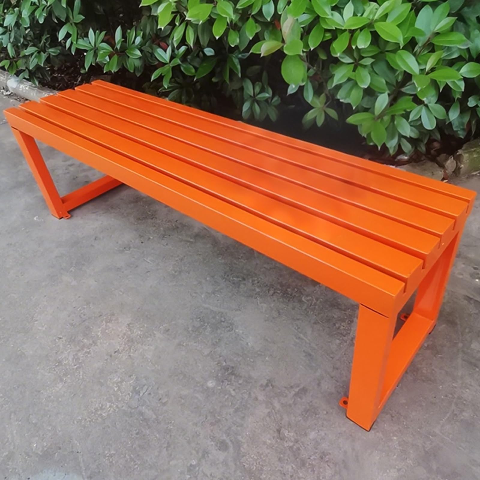 Banc d'extérieur en métal 2 places avec dossier ergonomique pour meuble de jardin