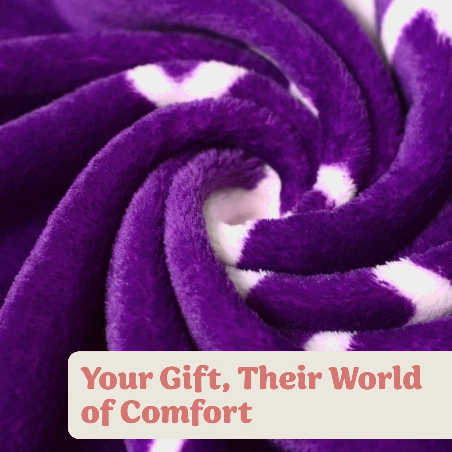 Birthday Gifts for Grandma -Soft Purple Blanket with Meaningful Words, Sentimental Gift for Women, Cozy Fleece Throw for Grandma Birthday or Special Occasions