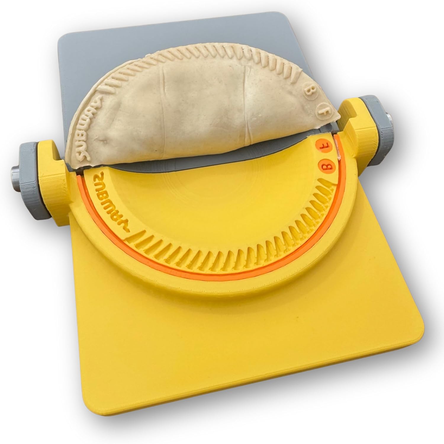 Empanada Maker Press, Custom Logo & Letters, Personalized, Dumpling Maker, Mold for Restaurants, Catering & Home, Heavy Duty Tool for Empanadas, Pierogi, Gyoza, Samosas, 5.5, 6, 6.5, 7 Inch, (6 Inch)