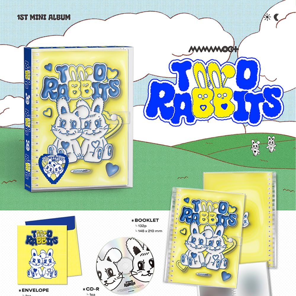 MAMAMOO+ TWO RABBITS 1st Mini Album CD+POB+Booklet+Photocard+Sticker+Tracking Sealed Solar Moonbyul Moonstar (SET(Standard+MINI))