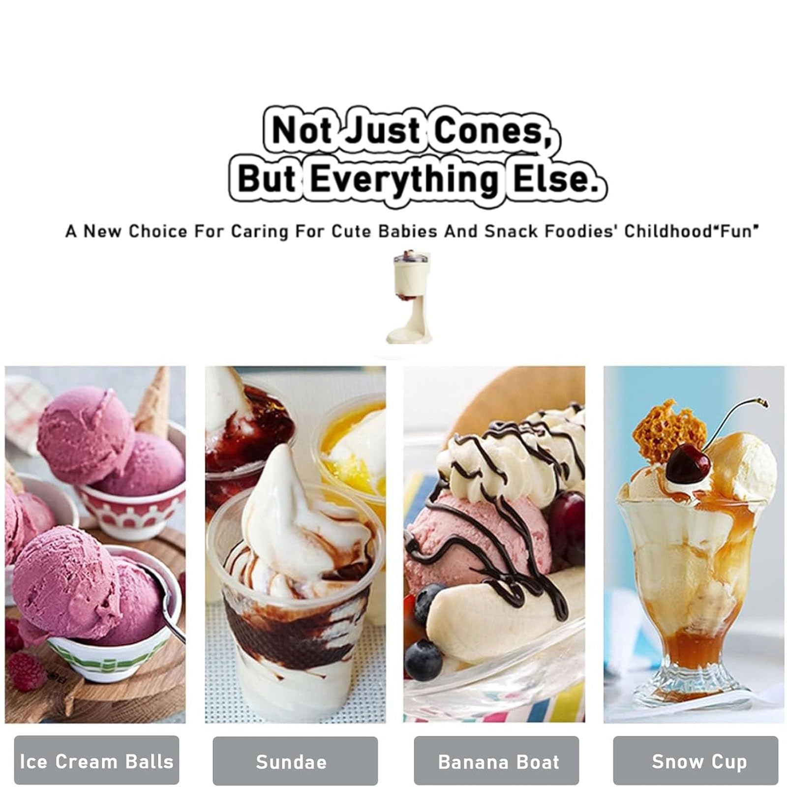 Maszyna do lodów Soft Serve, 1 l, automatyczny ekspres do deserów, jogurtów i kremów owocowych, idealny do kuchni, domu, kawiarni i baru