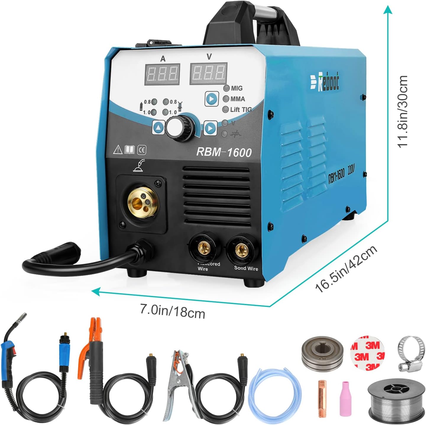 Buy Reboot Mig Welder Machine with Gas/Gasless 4 in 1 RBM1600