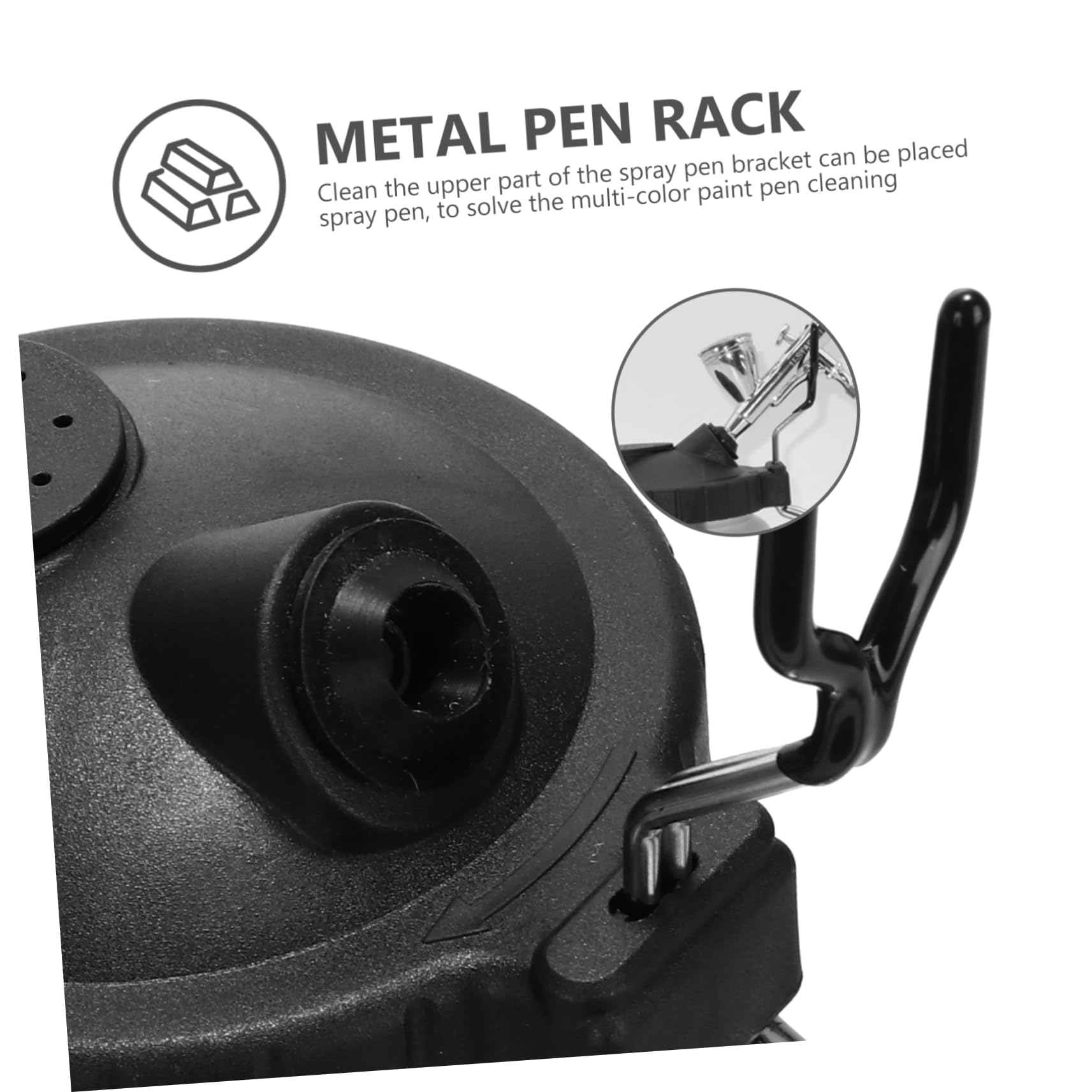 Housoutil 1pc Professional Multi Functional Spray Pen with Holder Air Brush Cleaning Pot for Art Supplies and Accessories