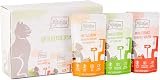 MjAMjAM - Premium Nassfutter für Katzen - Mixpaket I - Huhn, Rind, Herzen, 12er Pack (12 x 125 g), getreidefrei mit extra viel Fleisch - 1
