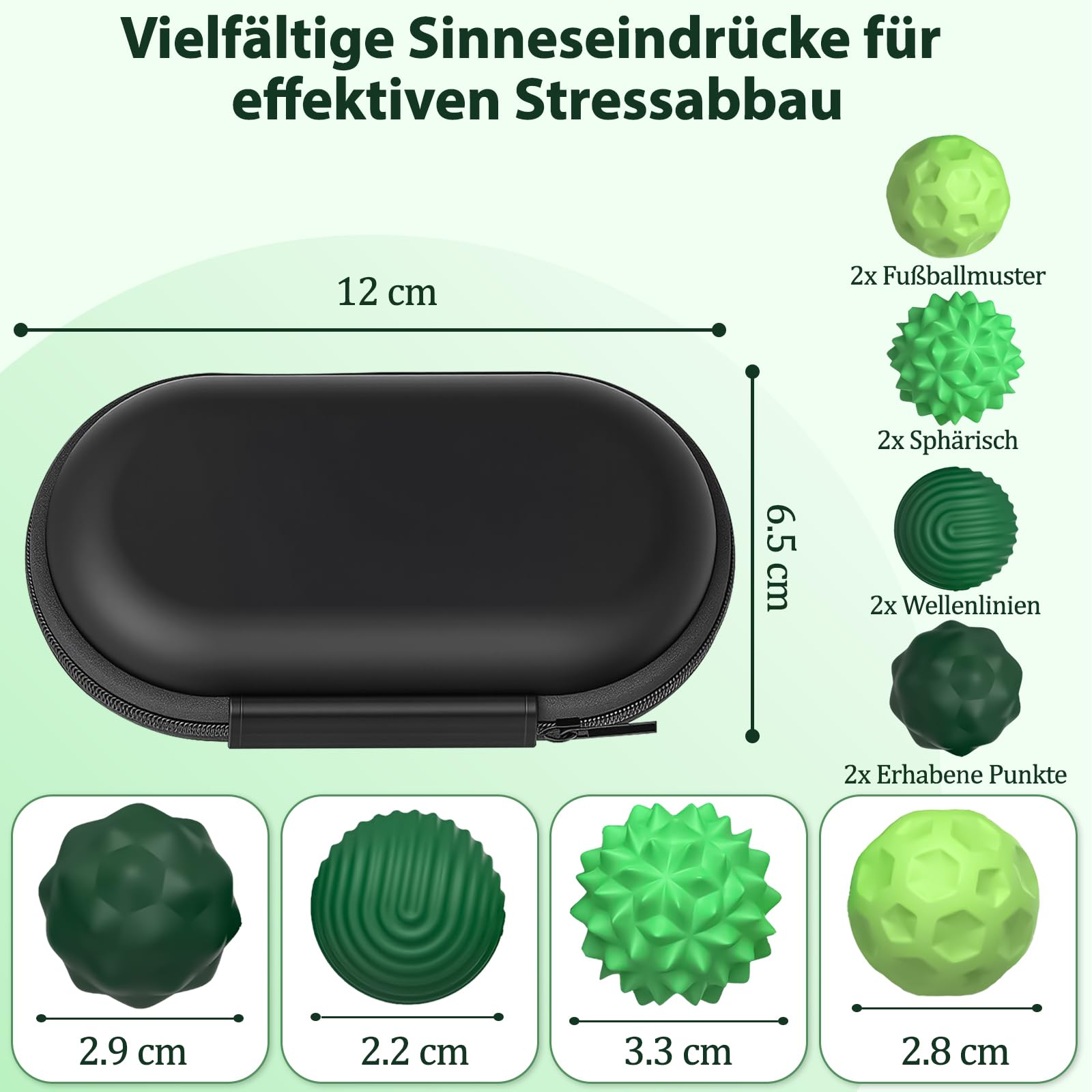 10 Magnetische Fidget Kugeln – Silikon Stressbälle Mit Taktilen Strukturen Gegen Angst & Stress
