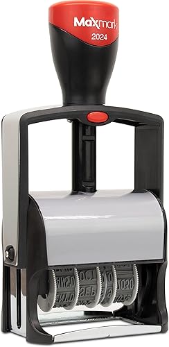 Miniatura 4 de MaxMark Sello de frase de fecha resistente 2024, tamaño de fecha grande, banda exclusiva de 12 años, tinta azul